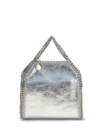 Stella McCartney Falabella Metallic Handbag — Silver
