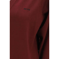 Miu Miu Virgin Wool Button-Through Cardigan — Bordeaux