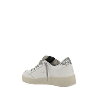 Golden Goose Ball Star 2 Leather Sneaker — Silver