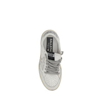Golden Goose Ball Star 2 Leather Sneaker — Silver