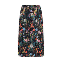 Gucci Flora Printed Silk Midi Skirt