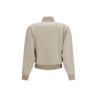 Gucci Silk Poplin Bomber Jacket — Beige