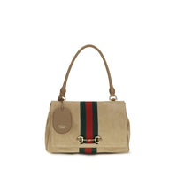 Gucci Paparazzo Suede Handbag — Beige