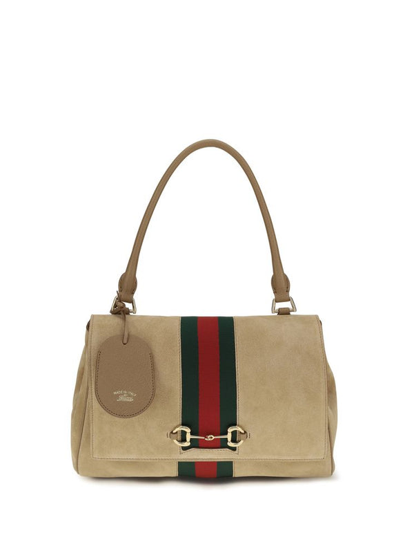 Gucci Paparazzo Suede Handbag — Beige