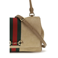 Gucci Paparazzo Suede Handbag — Beige