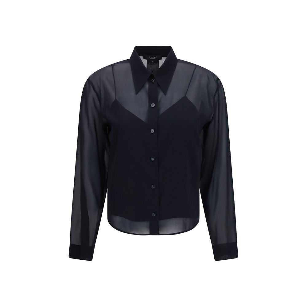 Gucci Stretch Silk Chiffon Shirt