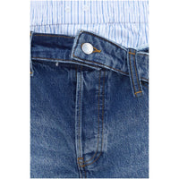 Alexander Wang Denim Boxer Waist Shorts