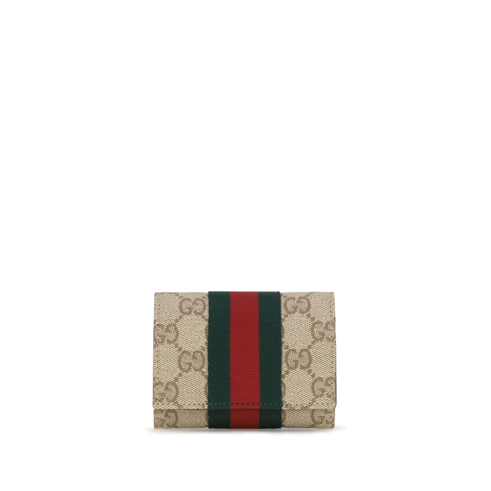 Gucci GG Web Bi-fold Card Holder