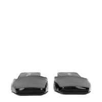 Prada Patent Leather Flat Sandal — Black