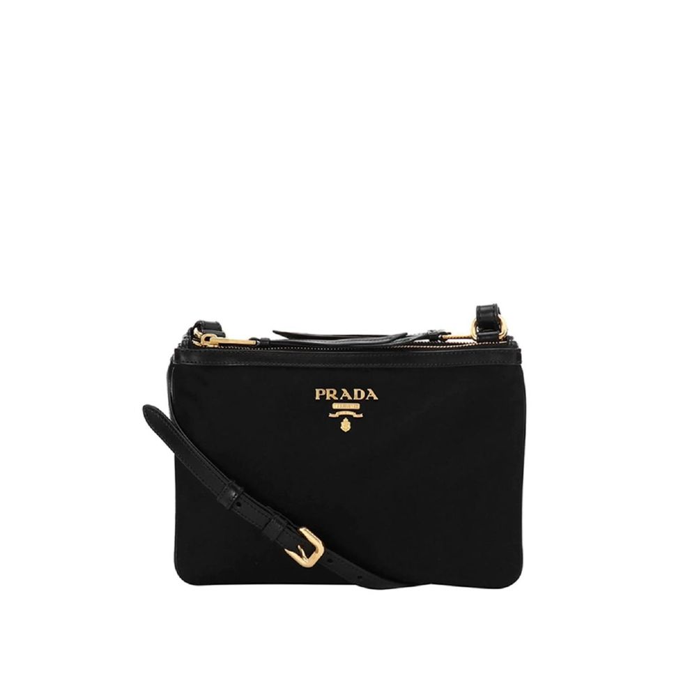 Prada Nylon Crossbody Bag — Black