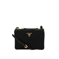 Prada Nylon Crossbody Bag — Black