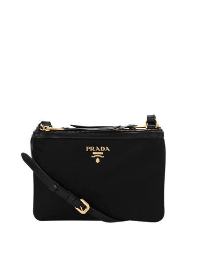 Prada Nylon Crossbody Bag — Black