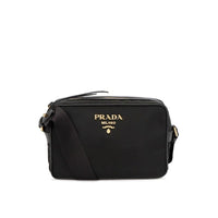 Prada Nylon and Leather Crossbody Bag — Black