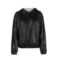 Saint Laurent Leather Hooded Jacket