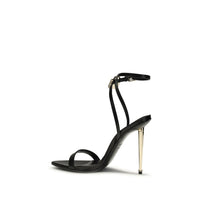 Tom Ford Padlock Pointy Naked Stiletto Sandal — Black