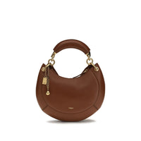 Chloé Brown Calf Leather Marcie Shoulder Bag