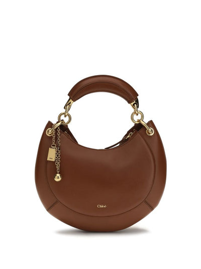 Chloé Brown Calf Leather Marcie Shoulder Bag