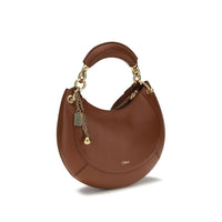 Chloé Brown Calf Leather Marcie Shoulder Bag