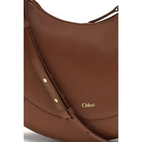 Chloé Brown Calf Leather Marcie Shoulder Bag