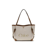 Chloé Beige Cotton Clover Tote Bag