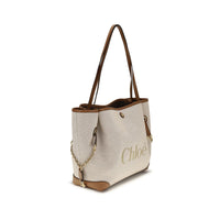 Chloé Beige Cotton Clover Tote Bag
