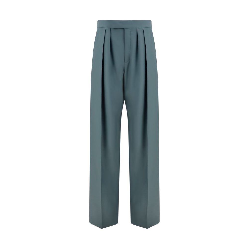 Chloé Bicolor Fleece Wool Tailored Dress Pants
