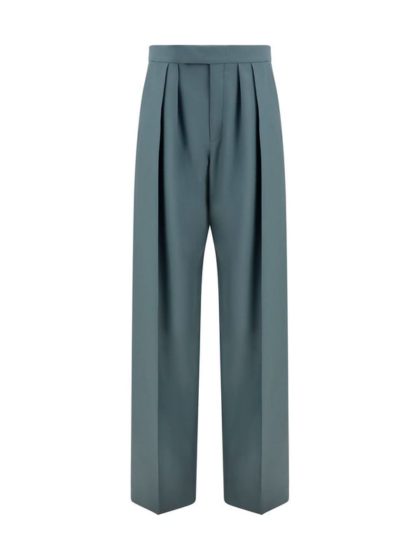 Chloé Bicolor Fleece Wool Tailored Dress Pants