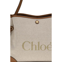 Chloé Beige Cotton Clover Tote Bag