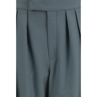 Chloé Bicolor Fleece Wool Tailored Dress Pants