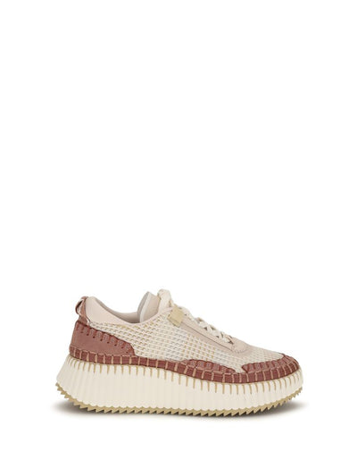 Chloé Beige Nylon Nama Chunky Sneakers
