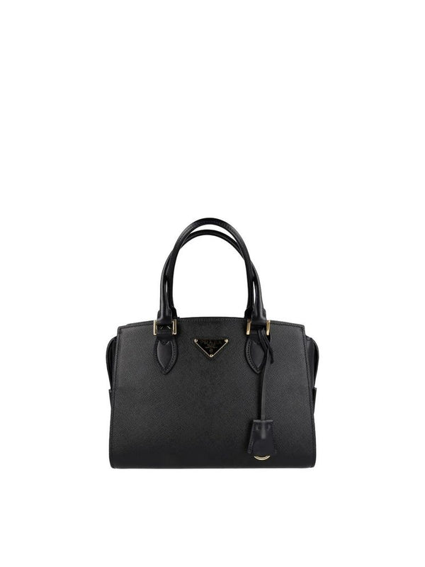 Prada Calfskin Top Handle Bag — Black