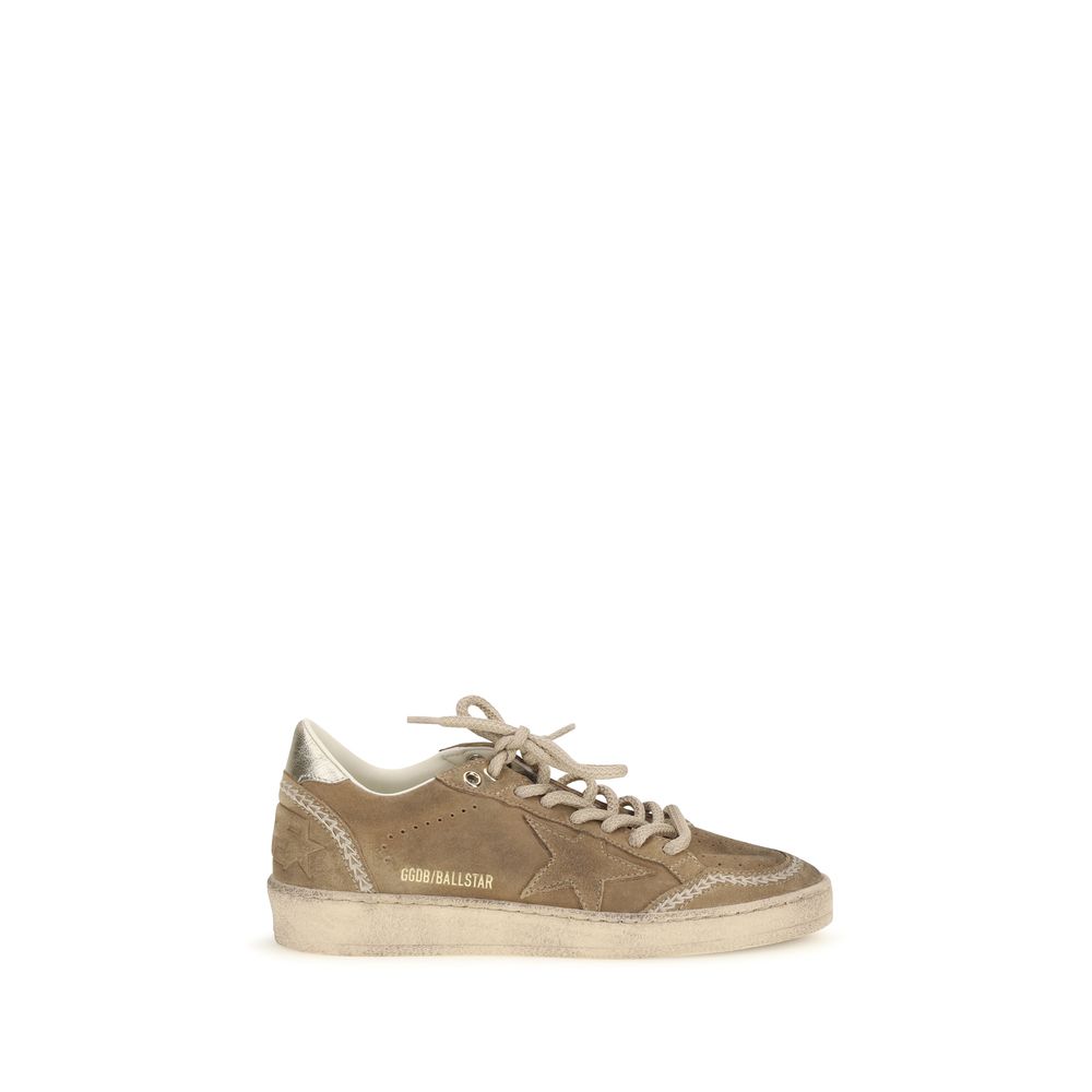 Golden Goose Ball Star Leather Sneaker — Beige