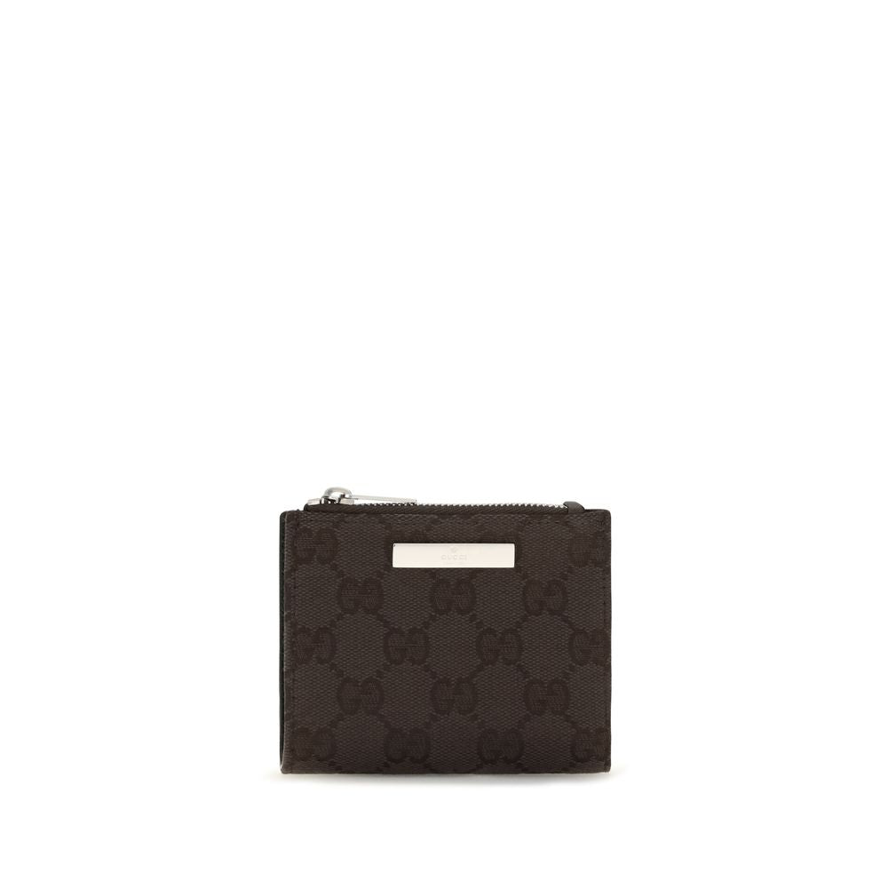Gucci GG Canvas Wallet with Plaque