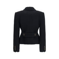 Chloé Black Tweed Cropped Blazer