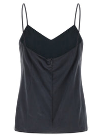 Max Mara Sweetheart Silk Top — Gray