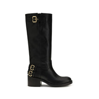 Chloé Black Calf Leather Dakota Boots