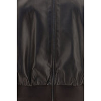 Gucci Nappa Leather Bomber Jacket — Brown