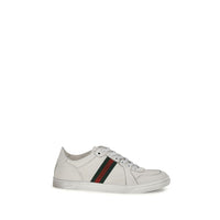 Gucci Web Stripe Stretch Leather Sneaker