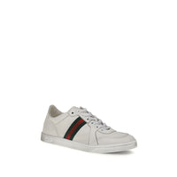 Gucci Web Stripe Stretch Leather Sneaker