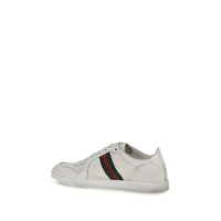 Gucci Web Stripe Stretch Leather Sneaker