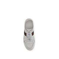 Gucci Web Stripe Stretch Leather Sneaker