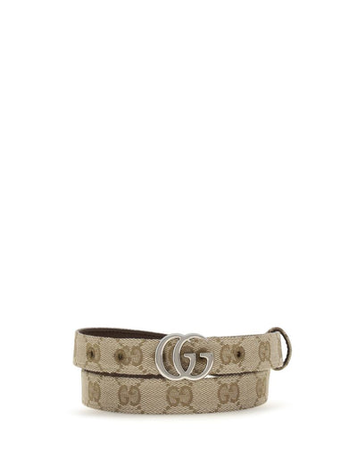Gucci GG Marmont Slim Canvas Belt