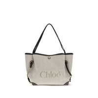 Chloé Gray Cotton Clover Tote Bag