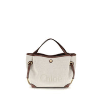 Chloé Beige Fabric Clover Handbag