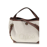 Chloé Beige Fabric Clover Handbag