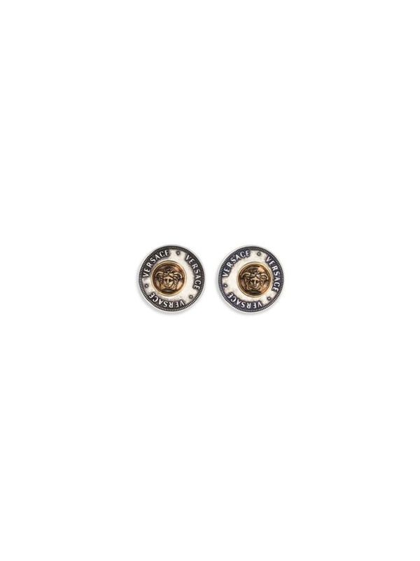 Versace Coins Bi-Galvanic Drop Earrings
