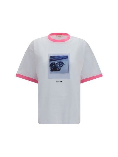 Versace Graphic Print Cotton T-Shirt — White
