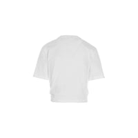 Versace Cropped Cotton T-Shirt — White