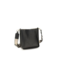 Stella McCartney Logo Cut-Out Mini Shoulder Bag — Black