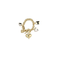 Chloé Heart Charm Bracelet — Gold